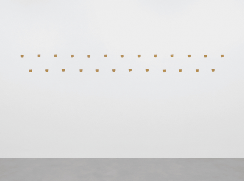 25 impronte di pennello n. 50 a intervalli di 30 cm